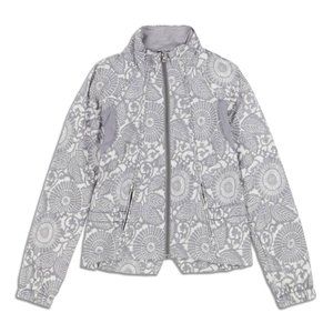 Lululemon Travel to Track Grey Floral Jacket